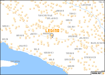 map of Ledina