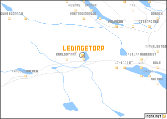 map of Ledingetorp