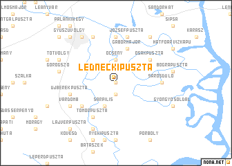 map of Ledneckipuszta