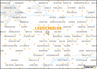 map of Lednica Dolna