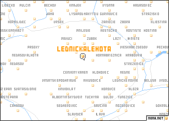 map of Lednická Lehota