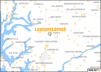 map of Lednums Corner