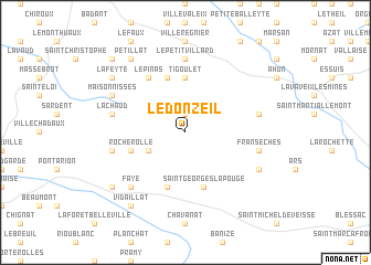 map of Le Donzeil