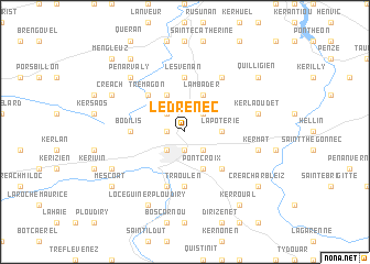 map of Le Drénec