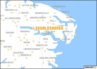 map of Lee Dale Shores