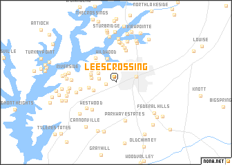 map of Lees Crossing