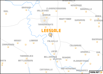 map of Leesdale