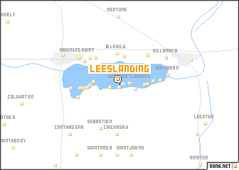 map of Lees Landing