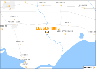 map of Lees Landing