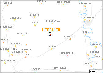 map of Lees Lick