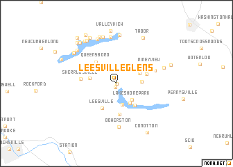 map of Leesville Glens