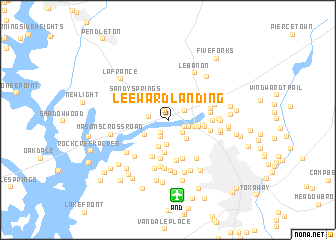 map of Leeward Landing