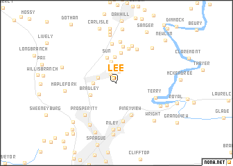 map of Lee