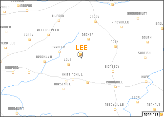 map of Lee