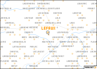 map of Le Faux