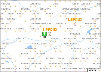 map of Le Faux