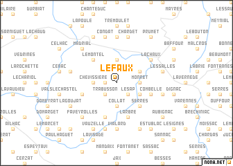 map of Le Faux