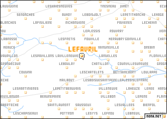 map of Le Favril