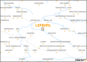 map of Le Favril