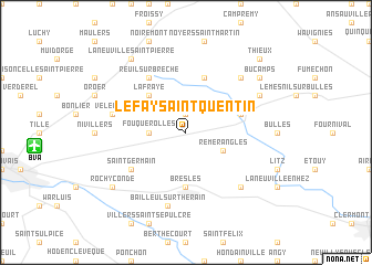 map of Le Fay-Saint-Quentin