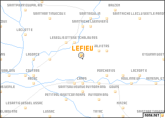 map of Le Fieu