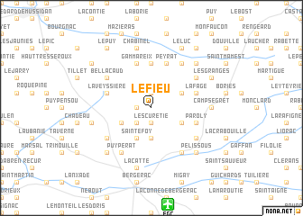 map of Le Fieu