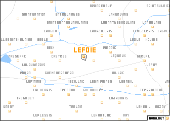 map of Le Foie