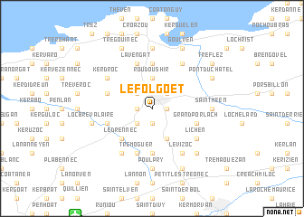 map of Le Folgoët