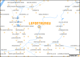 map of Le Fontagnieu