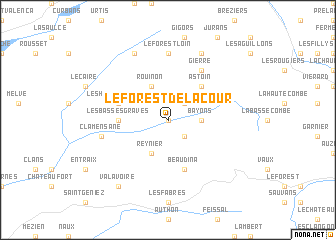 map of Le Forest de la Cour