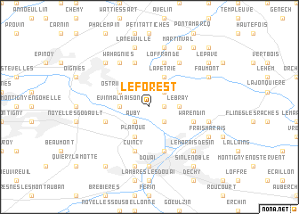 map of Leforest