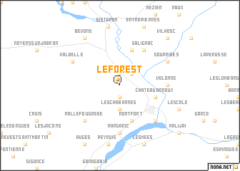 map of Le Forest