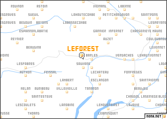 map of Le Forest