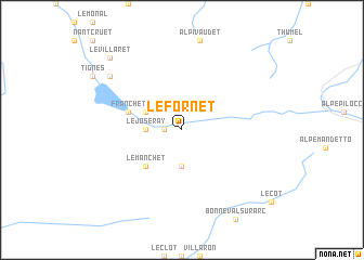 map of Le Fornet