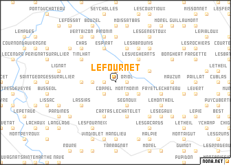 map of Le Fournet