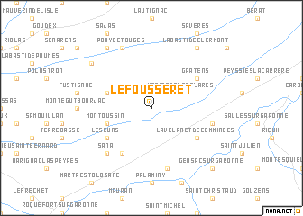 map of Le Fousseret