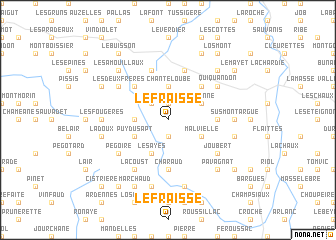 map of Le Fraisse