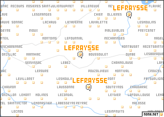 map of Le Fraysse