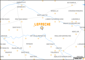 map of Le Frèche