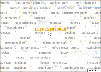 map of Le Frestoy-Vaux