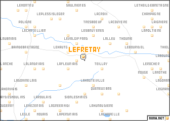 map of Le Frétay