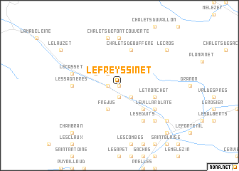 map of Le Freyssinet