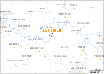 map of Leftwich