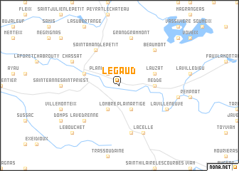 map of Légaud