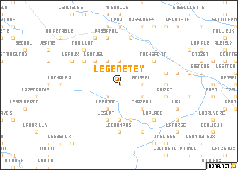 map of Le Genetey