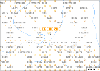 map of Lege Werkʼē