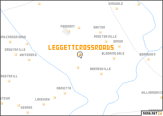 map of Leggett Crossroads