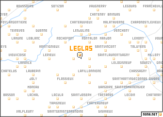 map of Le Glas