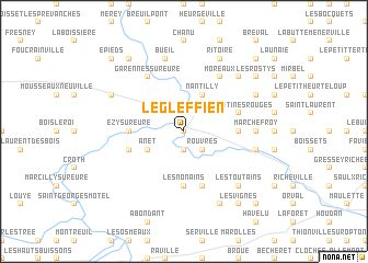 map of Le Gleffien