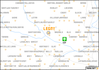 map of Légny